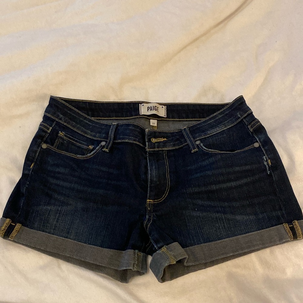 paige denim 27 jimmy jimmy shorts cuffed low rise